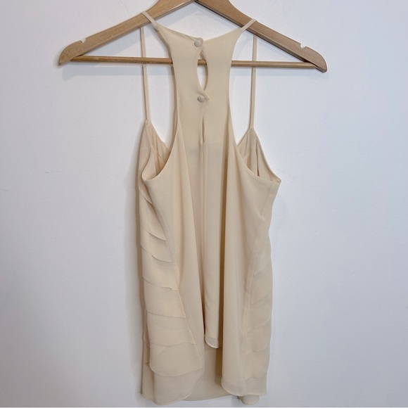 Naked Zebra Ruffle Racerback Cream Tank Top - Picture 5 of 5